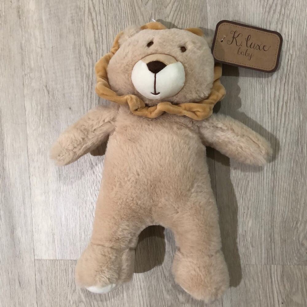 K.luxe baby 13.5” baby lion with crinkle & rattle